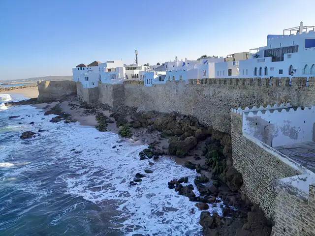 Whitewashed houses on the Atlantic ramparts of Asilah