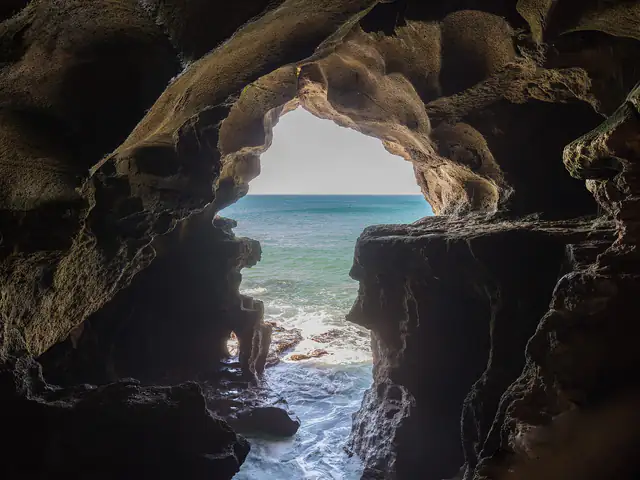 The sea opening of the Caves of Hercules near Tangier